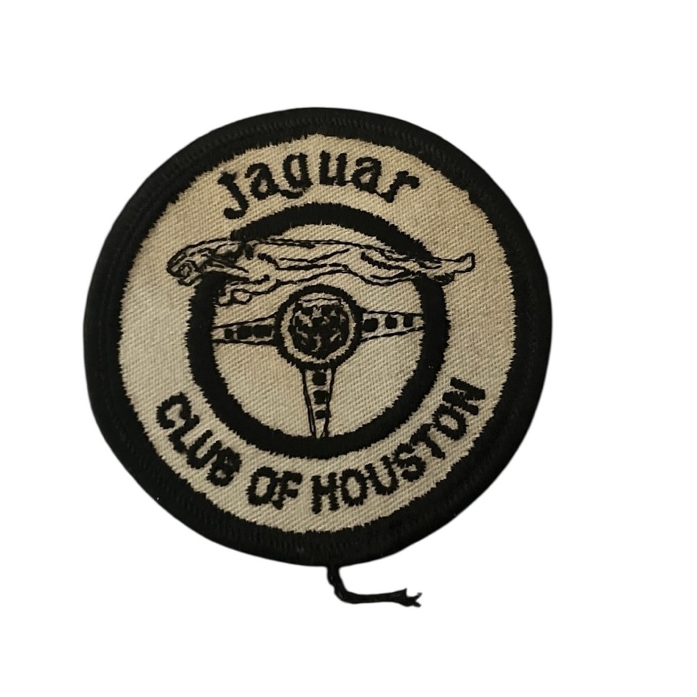 RARE Vintage Jaguar Club Of Houston Patch Embroidered Round Exotic Cars Texas